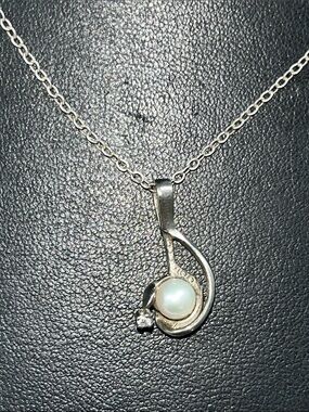 Vintage Sterling and Pearl Necklace
